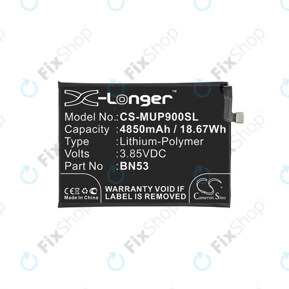 Батерия за Xiaomi Redmi Note 9 Pro, 4850mAh, Li-Pol, 3.85 V, BN53, HQ