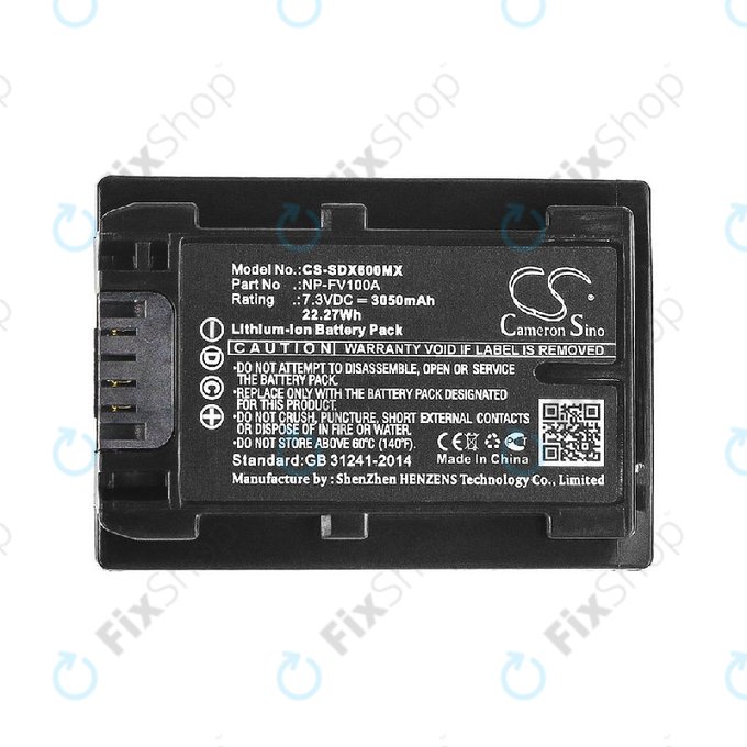 Батерия за Sony Fdr-Ax33, Sony Fdr-Ax40, 3050mAh, Li-Ion, 7.3V, NP-FV100A, HQ