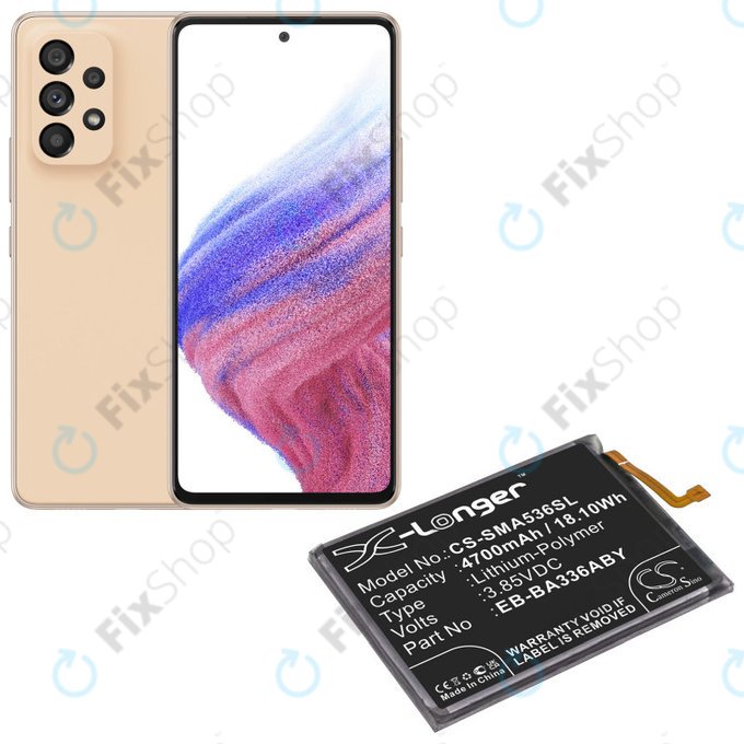 Батерия за Samsung A33 A336B, A53 A536B, 4700mAh, Li-Pol, 3.85 V, EB-BA336ABY, HQ