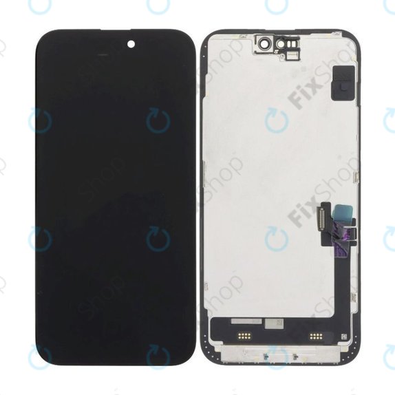 Дисплей Soft OLED за iPhone 15 Plus, Тъчскрийн с рамка, FixPremium