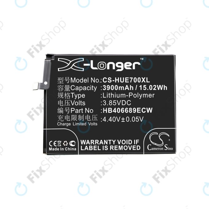 Батерия за Huawei Y7, 3900mAh, Li-Pol, 3.85V, HB406689ECW, HQ
