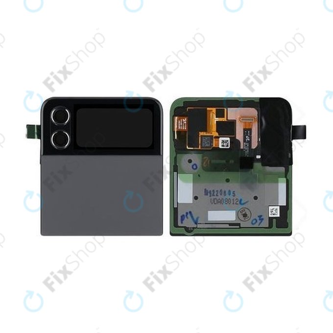 дисплей за Samsung Z Flip 4 F721B, външен, Тъчскрийн и рамка, GH97-27947A, Graphite, Genuine Service Pack