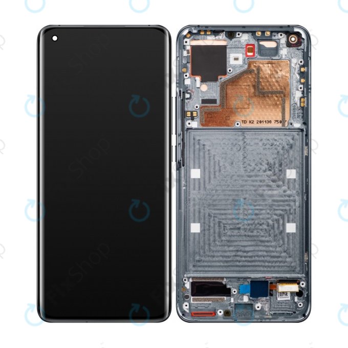 дисплей OLED за Xiaomi Mi 11 M2011K2G, Тъчскрийн и рамка, Midnight Gray