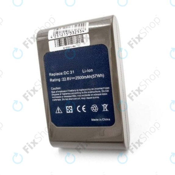 Батерия за Dyson DC-series, 17083-2811, Li-Ion 22.8V 2500mAh