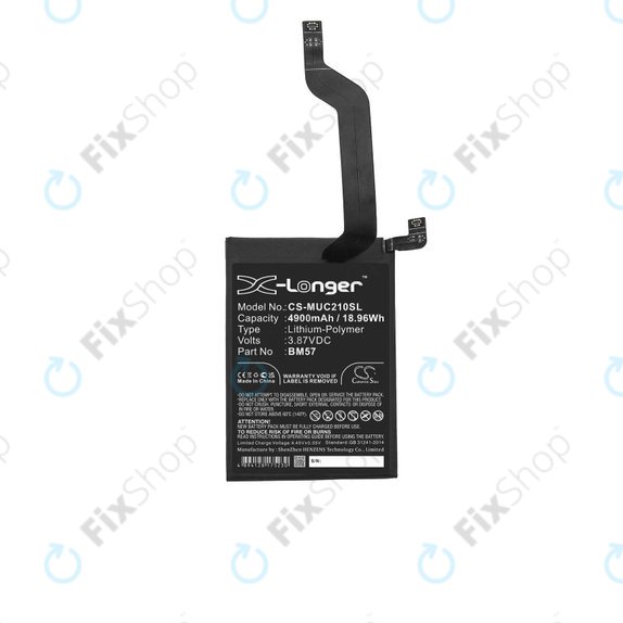 Батерия за Xiaomi Redmi Note 10 Pro M2101K6G M2101K6R, BM57, 4900mAh, HQ