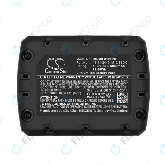 Батерия за Milwaukee M12 Redlithium XC 4.0, 6000mAh, Li-Ion, 12V, M12 B3 XC, M12 B4 XC, HQ