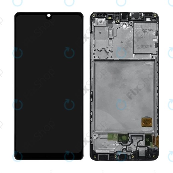 дисплей за Samsung A41 A415F, Тъчскрийн и рамка, Prism Crush Black, TFT