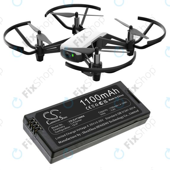 Батерия за DJI Tello, 1100mAh, Li-Pol, 3.8V, T01, HQ