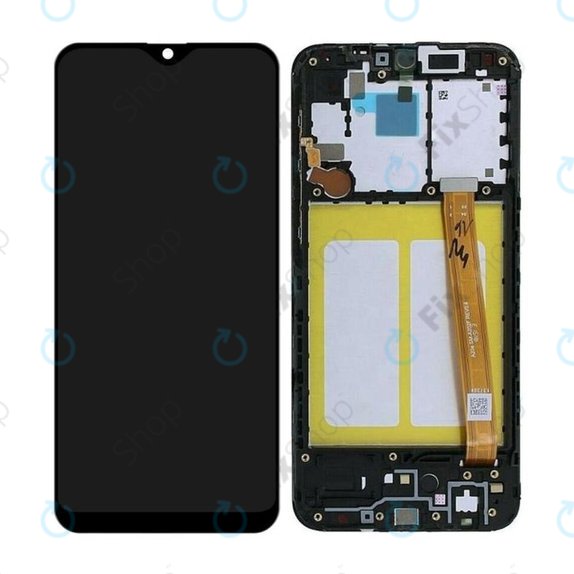 дисплей за Samsung A20e A202F, Тъчскрийн и рамка, черен, Black, TFT