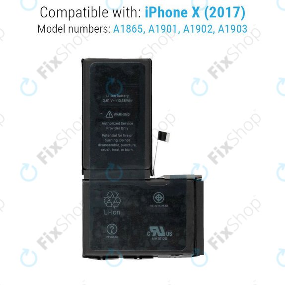 Батерия за iPhone X, 2716mAh, Service Pack