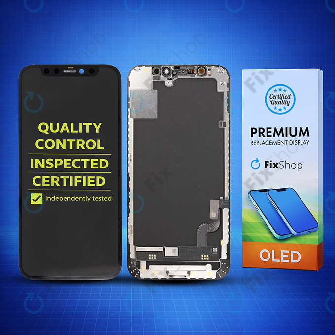Дисплей Hard OLED за iPhone 12 Mini, Тъчскрийн с рамка, FixPremium