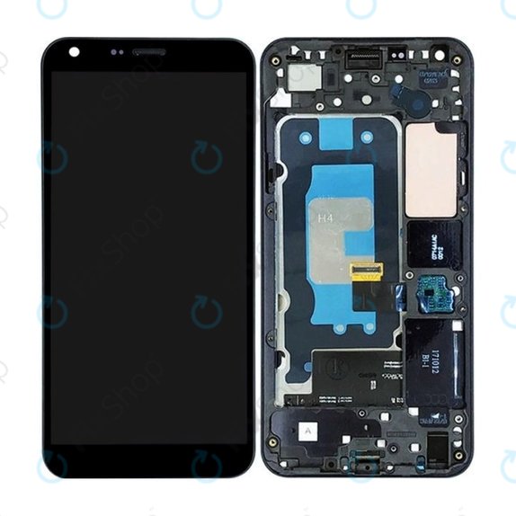 дисплей за LG Q6 M700N, Тъчскрийн и рамка, черен, Black, TFT