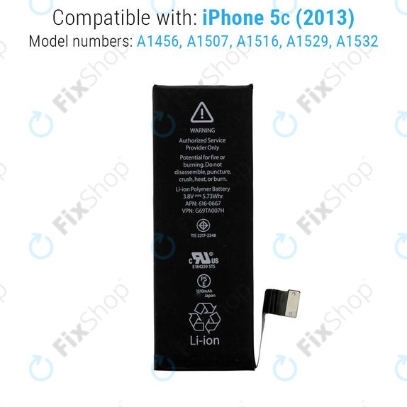 Батерия за iPhone 5C, 1510mAh