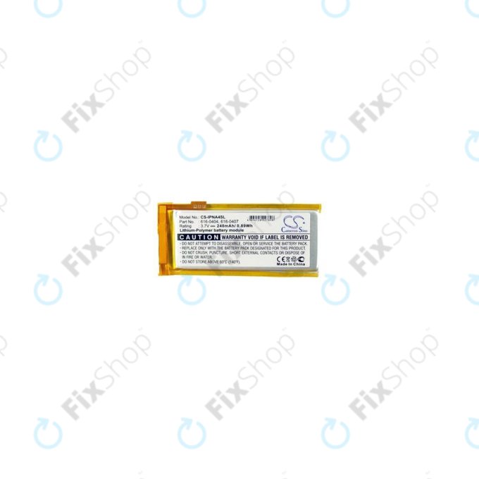 Батерия за Apple iPod Nano (4th Gen), 616-0405, 240mAh, HQ