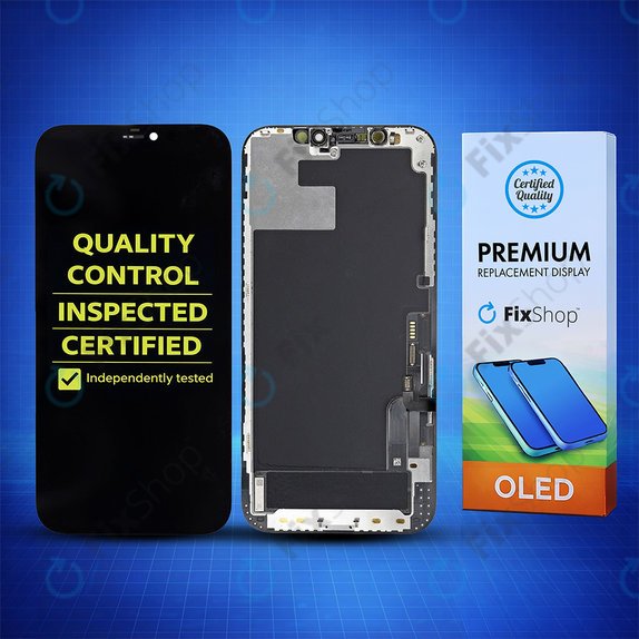 Дисплей Hard OLED за iPhone 12, 12 Pro, Тъчскрийн с рамка, FixPremium