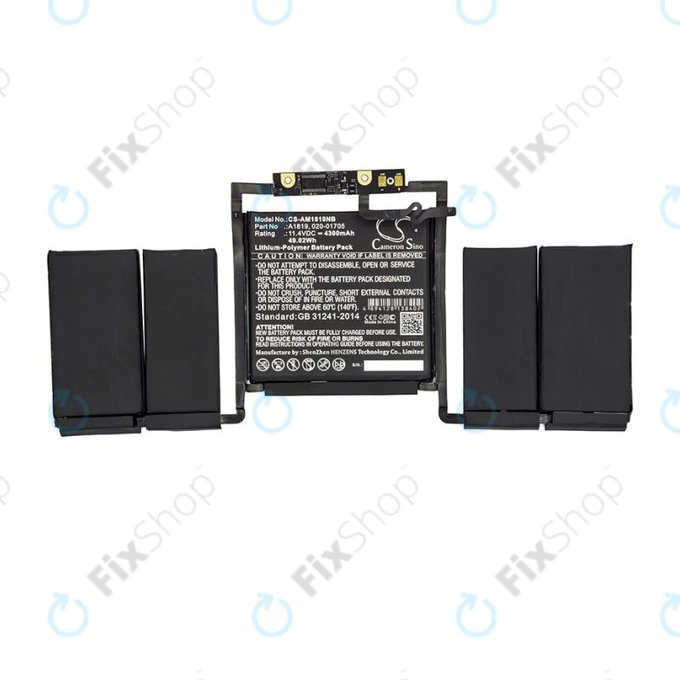 батерия за MacBook Pro 13" A1706 (началото на 2016 – късно 2017), A1819, 4300mAh, HQ