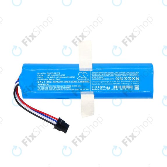 Батерия за 360 S6 Pro, S9, X90, X95, Eufy Robovac L70 Hybrid, 6700mAh, Li-Ion, 14.4V, INR18650M26-4S2P, HQ