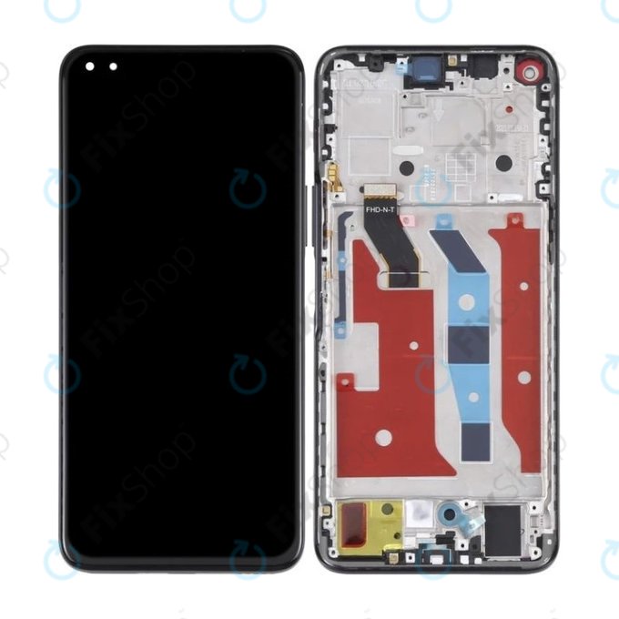 дисплей за Huawei Nova 8i NEN-L22 NEN-LX1, Тъчскрийн и рамка, Starry Black, TFT