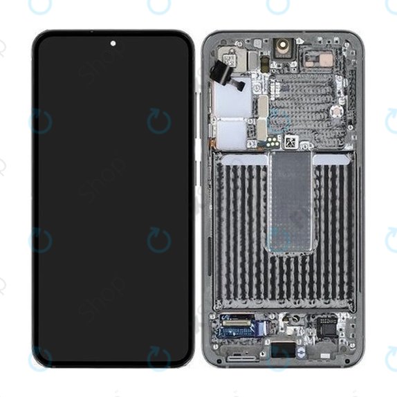 дисплей за Samsung S23 S911B, Тъчскрийн и рамка, GH82-30481C, GH82-30480C, зелен, Green, Genuine Service Pack
