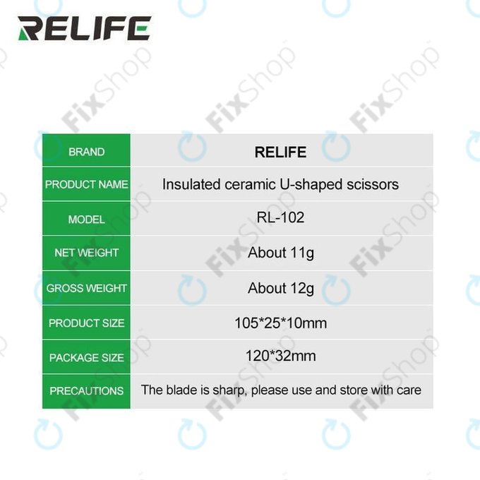 Ножица с керамични остриета, Relife RL-102