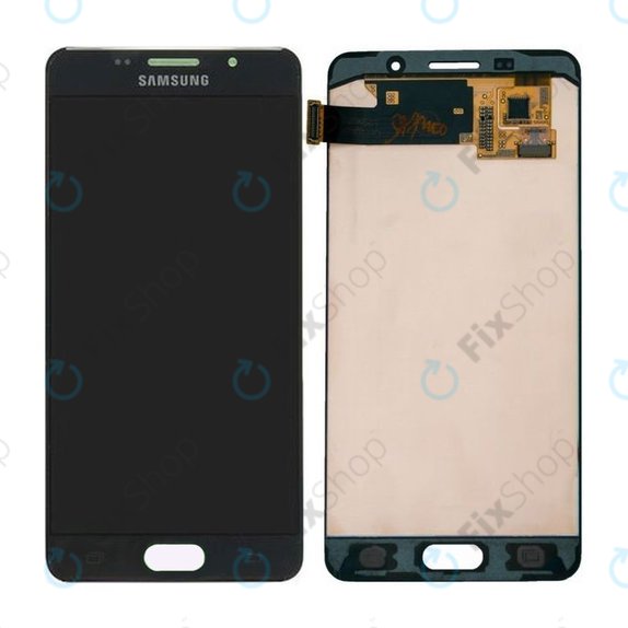 дисплей OLED за Samsung A5 A510F (2016), Тъчскрийн без рамка, GH97-18250B, черен, Black, Genuine Service Pack