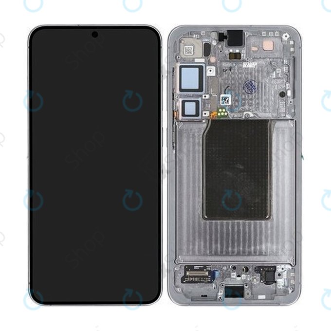 Дисплей OLED за Samsung S25 Plus, Silver Shadow, Тъчскрийн с рамка