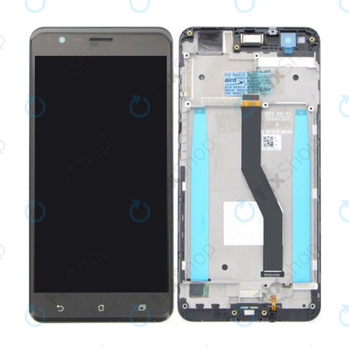 дисплей за Asus Zenfone 3 Zoom S ZE553KL (Z01HDA), Тъчскрийн и рамка, Navy Black, 90AZ01H3-R20020, 90AZ01H3-R20010, Genuine Service Pack
