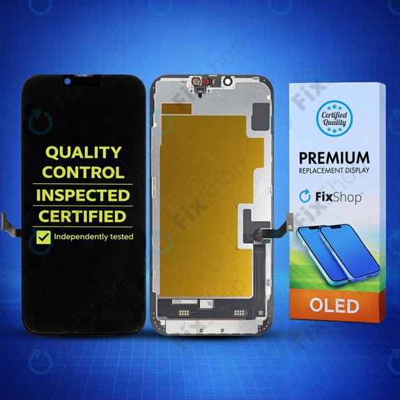 Дисплей Hard OLED за iPhone 14 Plus, Тъчскрийн с рамка, FixPremium