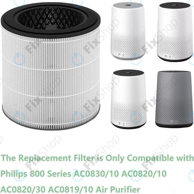 Philips 800-series, AC0830/10, AC0820/10, AC0820/30, AC0819/10 - HEPA филтър 3-в-1 (Активен въглен)