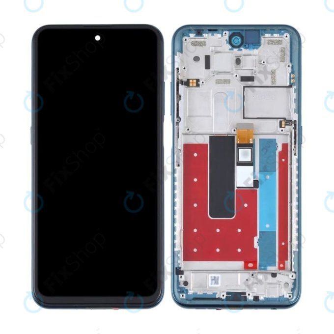 дисплей за Nokia X20 TA-1341 TA-1344, Тъчскрийн и рамка, Nordic Blue, TFT