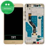 дисплей за Huawei P10 lite, Тъчскрийн и рамка, Platinum Gold, TFT