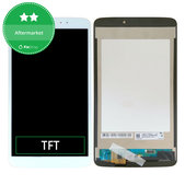 LCD дисплей за LG G Pad V500, Тъчскрийн без рамка, бял, White, TFT