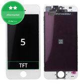 Дисплей за iPhone 5, White, Тъчскрийн с рамка
