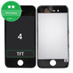 Дисплей за iPhone 4, Black, Тъчскрийн с рамка