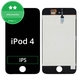 LCD дисплей за iPod Touch (4th Gen), Black, Тъчскрийн с рамка