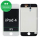 LCD дисплей за iPod Touch (4th Gen), White, Тъчскрийн с рамка