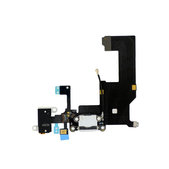 Конектор за зареждане с микрофон и жак конектор PCB за iPhone 5, бял, White