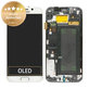 дисплей за Samsung S6 Edge G925F, Тъчскрийн и рамка, White Pearl, GH97-17162B, GH97-17317B, GH97-17334B, Genuine Service Pack