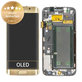 дисплей за Samsung S6 Edge G925F, Тъчскрийн и рамка, Gold Platinum, GH97-17162C, GH97-17317C, GH97-17334C, Genuine Service Pack