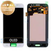 дисплей OLED за Samsung J5 J500F, Тъчскрийн без рамка, GH97-17667A, бял, White, Genuine Service Pack