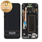 дисплей за Samsung S8 Plus G955F, Тъчскрийн и рамка, Midnight Black, GH97-20470A, GH97-20564A, GH97-20565A, Genuine Service Pack