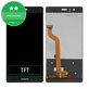 дисплей за Huawei P9, Тъчскрийн без рамка, черен, Black, TFT