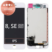 Дисплей за iPhone 8, SE (2020), SE (2022), White, Тъчскрийн с рамка, Refurbished