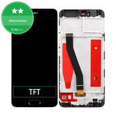 дисплей за Huawei P10, Тъчскрийн и рамка, черен, Black, TFT