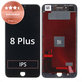 Дисплей за iPhone 8 Plus, Black, Тъчскрийн с рамка, Refurbished