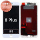 Дисплей за iPhone 8 Plus, White, Тъчскрийн с рамка, Refurbished