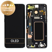дисплей за Samsung S9 Plus G965F, G965FD, Тъчскрийн и рамка, Midnight Black, GH97-21691A, GH97-21722A, GH97-21692A, Genuine Service Pack