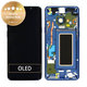 дисплей за Samsung S9 G960F, Тъчскрийн и рамка, Coral Blue, GH97-21696D, GH97-21697D, Genuine Service Pack