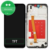 дисплей за Huawei P20 Lite, Тъчскрийн и рамка, черен, Black, TFT