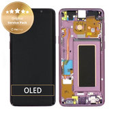 дисплей за Samsung S9 G960F, Тъчскрийн и рамка, Lilac Purple, GH97-21696B, GH97-21697B, Genuine Service Pack